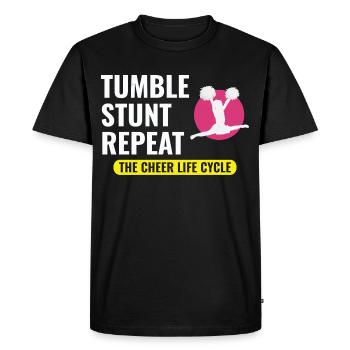 pom-pom girl pom-pom girl acclamation drôle - T-shirt Premium bio Homme - noir - Devant - Nico (187cm)