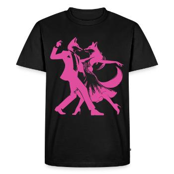 Conception de danse cool avec un couple de danse élégant - T-shirt Premium bio Homme - noir - Devant - Nico (187cm)