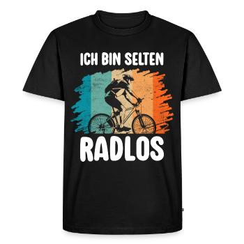Rarement vélo sans roues vélo de montagne vélo de route vélo - T-shirt Premium bio Homme - noir - Devant - Nico (187cm)