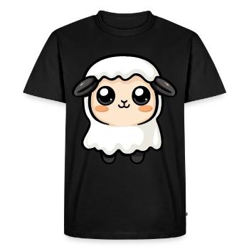 Sheep Halloween Comic Ghost - Men's Premium Organic T-Shirt - black - Front - Nico (187cm)