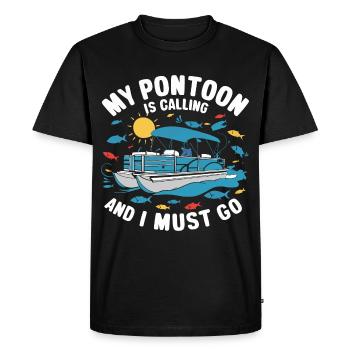Bateau ponton Capitaine Bateaux pontons - T-shirt Premium bio Homme - noir - Devant - Nico (187cm)