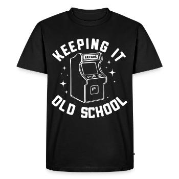 Arcade Arcade Slot Machine Gamer Gaming - Men's Premium Organic T-Shirt - black - Front - Nico (187cm)