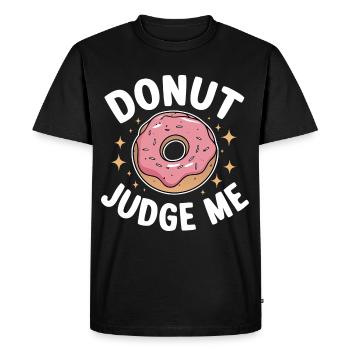 Donut Donuts Candy Bagel - Men's Premium Organic T-Shirt - black - Front - Nico (187cm)