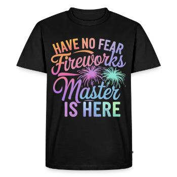 Pyrotechnie Feux d’artifice Pyrotechnie - T-shirt Premium bio Homme - noir - Devant - Nico (187cm)