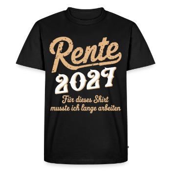 Pension 2027 J’ai dû payer pour ce t-shirt pendant longtemps - T-shirt Premium bio Homme - noir - Devant - Nico (187cm)