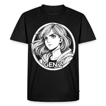 Generation Z Women – Stylish and Strong - Men's Premium Organic T-Shirt - black - Front - Nico (187cm)