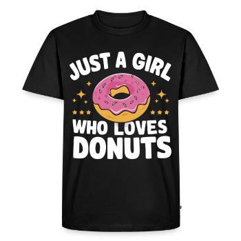 Donut Donuts Candy Bagel - Men's Premium Organic T-Shirt - black - Front - Nico (187cm)