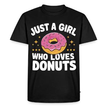 Donut Donuts Candy Bagel - Men's Premium Organic T-Shirt - black - Front - Nico (187cm)