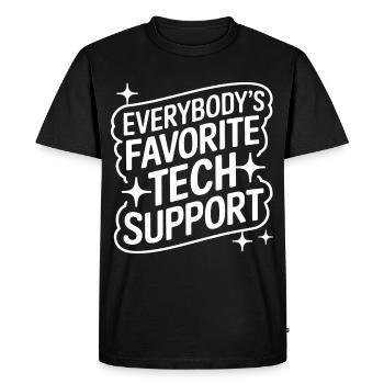Technical Support Computer - Men's Premium Organic T-Shirt - black - Front - Nico (187cm)
