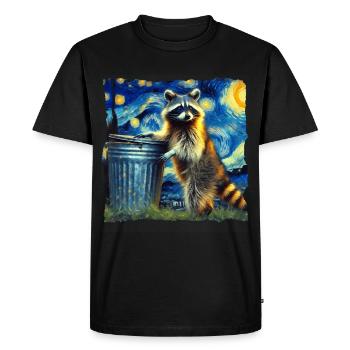 raton laveur Nuit étoilée - T-shirt Premium bio Homme - noir - Devant - Nico (187cm)