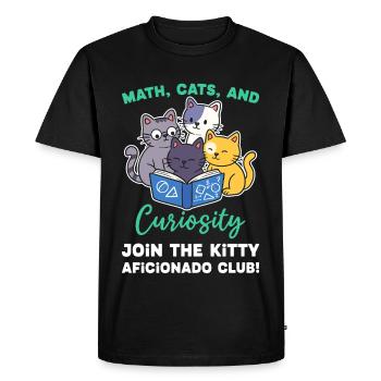 Math Cats Chat Lover Enseignant Étudiant - T-shirt Premium bio Homme - noir - Devant - Nico (187cm)