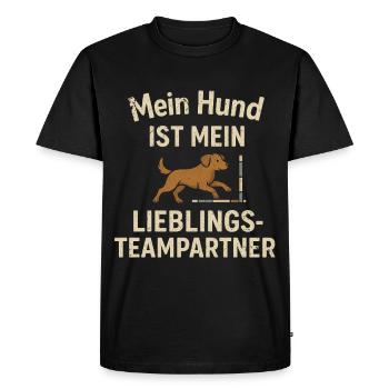 Agility Dog Training Team Partner Dog Lover - Men's Premium Organic T-Shirt - black - Front - Nico (187cm)