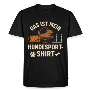 Chemise de sport canin Agility Training Dog Place - T-shirt Premium bio Homme - noir - Devant - Nico (187cm)
