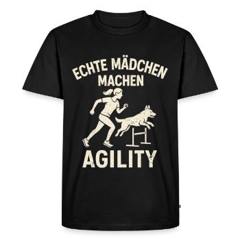 Agilité Sports canins Entraînement Haies Amis à quatre pattes - T-shirt Premium bio Homme - noir - Devant - Nico (187cm)