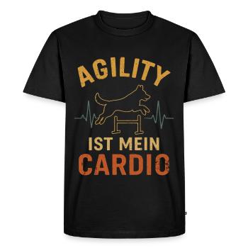 Chemise d’agility Sport canin Team Dog Course - T-shirt Premium bio Homme - noir - Devant - Nico (187cm)