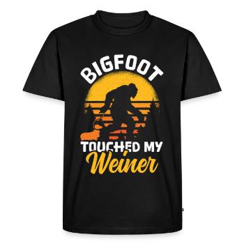 Bigfoot a eu mon Weiner Bigfoot Sasquatch - T-shirt Premium bio Homme - noir - Devant - Nico (187cm)