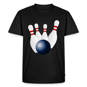 Bowling - T-shirt Premium bio Homme - noir - Devant - Nico (187cm)