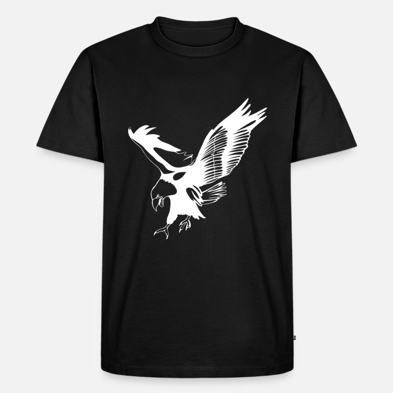 Vogel - Männer Premium Bio T-Shirt - Schwarz