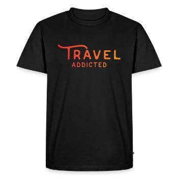 Recherche de voyage - T-shirt Premium bio Homme - noir - Devant - Nico (187cm)