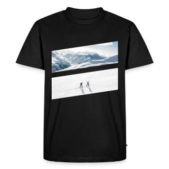Ski tour - Men's Premium Organic T-Shirt - black - Front - Nico (187cm)