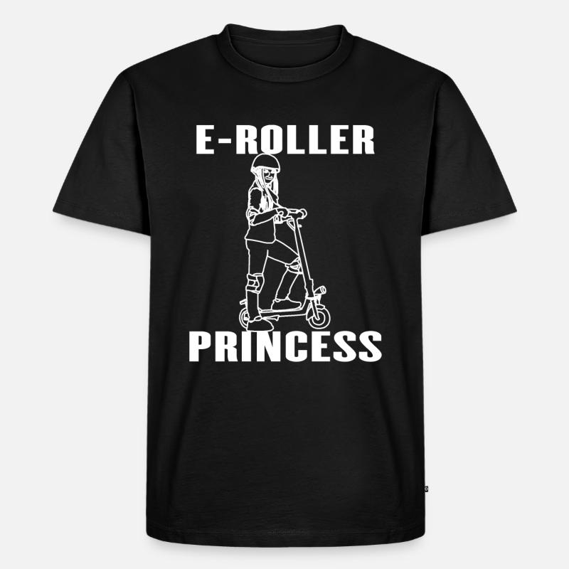Elektro Roller Prinzessin E-Roller Geschenkidee - Männer Premium Bio T-Shirt - Schwarz