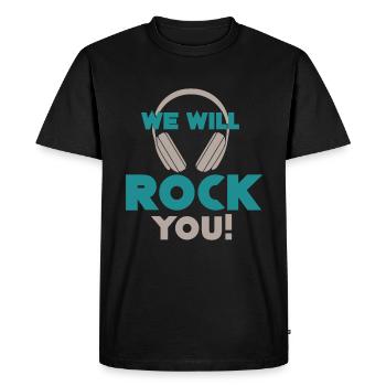 École de musique rock - T-shirt Premium bio Homme - noir - Devant - Nico (187cm)