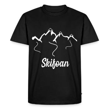 Skifoan design gift idea Alps mountains snowboard - Men's Premium Organic T-Shirt - black - Front - Nico (187cm)