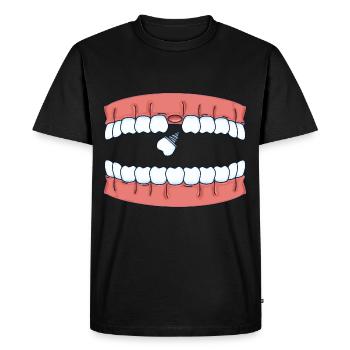 Dentition tooth mouth - Men's Premium Organic T-Shirt - black - Front - Nico (187cm)