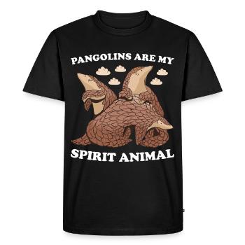 Les pangolins sont mon animal Pangolin - T-shirt Premium bio Homme - noir - Devant - Nico (187cm)