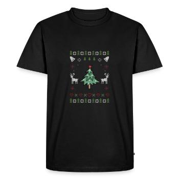 Arbre de Noël moche Noël - T-shirt Premium bio Homme - noir - Devant - Nico (187cm)