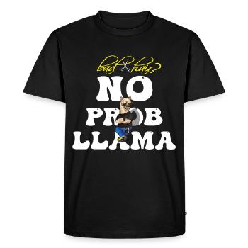 Mauvais cheveux Pas de lama prob - T-shirt Premium bio Homme - noir - Devant - Nico (187cm)