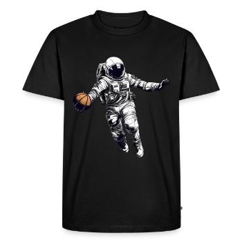 Astronaute de basketball - T-shirt Premium bio Homme - noir - Devant - Nico (187cm)