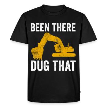 Conducteur d’excavatrice Ouvrier de la construction Excavatrice - T-shirt Premium bio Homme - noir - Devant - Nico (187cm)