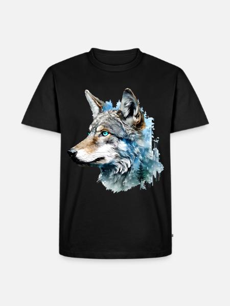 Coyote - Männer Premium Bio T-Shirt - Schwarz