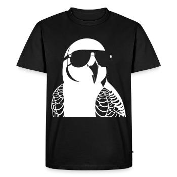 Funny Bird Wearing Sunglasses Cool Bourke's Parak - Men's Premium Organic T-Shirt - black - Front - Nico (187cm)