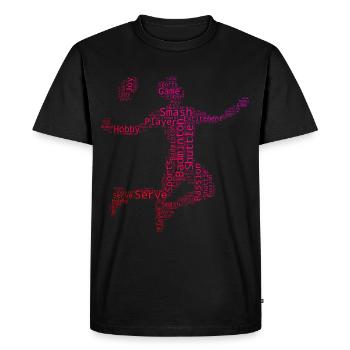Badminton Badminton Badminton Players Women - Men's Premium Organic T-Shirt - black - Front - Nico (187cm)