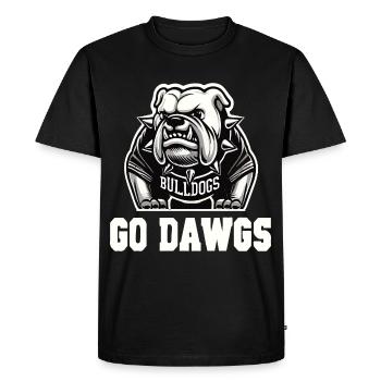 Go Dawgs Bulldog Mascot Supporter Design pour le Sport - T-shirt Premium bio Homme - noir - Devant - Nico (187cm)