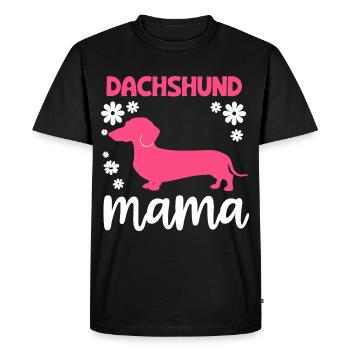 Chien teckel - T-shirt Premium bio Homme - noir - Devant - Nico (187cm)