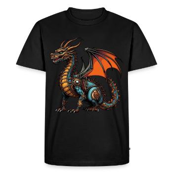 dragon - T-shirt Premium bio Homme - noir - Devant - Nico (187cm)