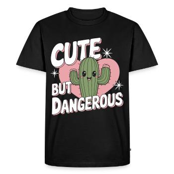 Cactus Cactus Plante du désert - T-shirt Premium bio Homme - noir - Devant - Nico (187cm)