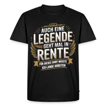 Même une légende prend sa retraite - T-shirt Premium bio Homme - noir - Devant - Nico (187cm)