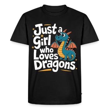 Dragon Mystique Dragon Fantasy - T-shirt Premium bio Homme - noir - Devant - Nico (187cm)