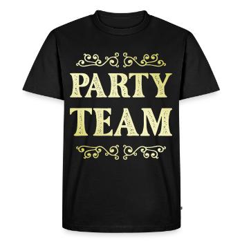 Équipe du parti - T-shirt Premium bio Homme - noir - Devant - Nico (187cm)