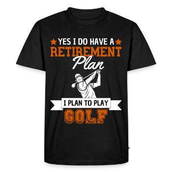 Plan de retraite Golf Golf Retraite - T-shirt Premium bio Homme - noir - Devant - Nico (187cm)