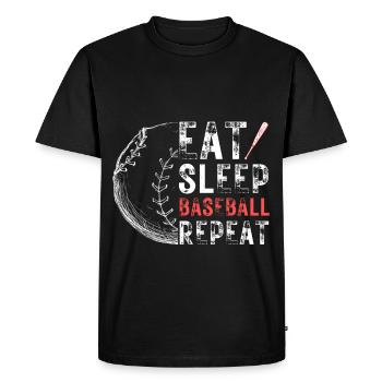 Fan de baseball disant équipe de baseball - T-shirt Premium bio Homme - noir - Devant - Nico (187cm)