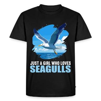 Mouettes Mouette - T-shirt Premium bio Homme - noir - Devant - Nico (187cm)