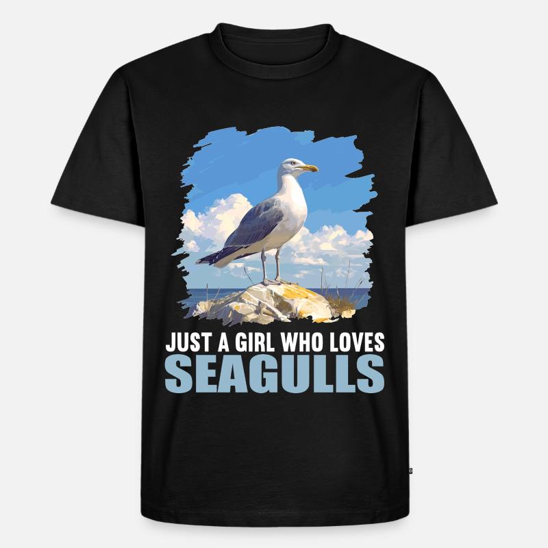 Möwen Möwe - Männer Premium Bio T-Shirt - Schwarz