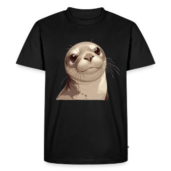 Seals, Seal - Men's Premium Organic T-Shirt - black - Front - Nico (187cm)