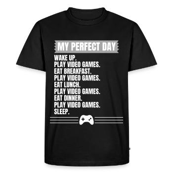 Conception de jeux pour les fans de jeux - T-shirt Premium bio Homme - noir - Devant - Nico (187cm)