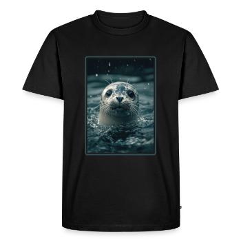 Seals, Seal - Men's Premium Organic T-Shirt - black - Front - Nico (187cm)